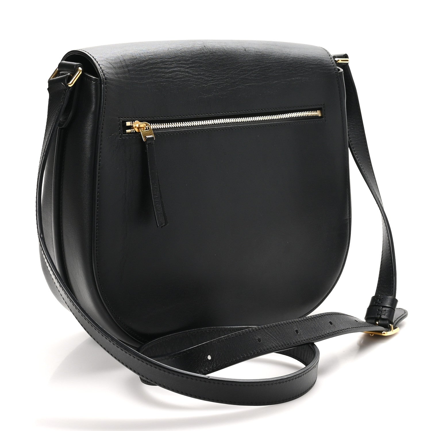 Celine Satin Calfskin Medium Trotteur Black 3 of 11