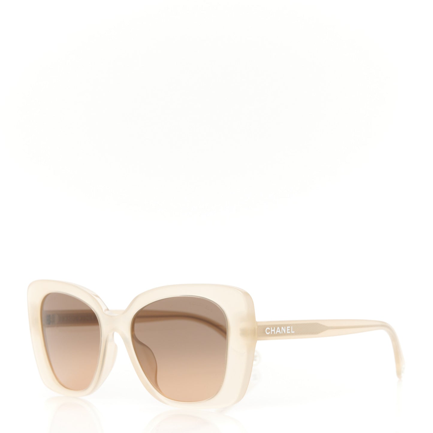 Acetate Rectangle Sunglasses 5504 Beige