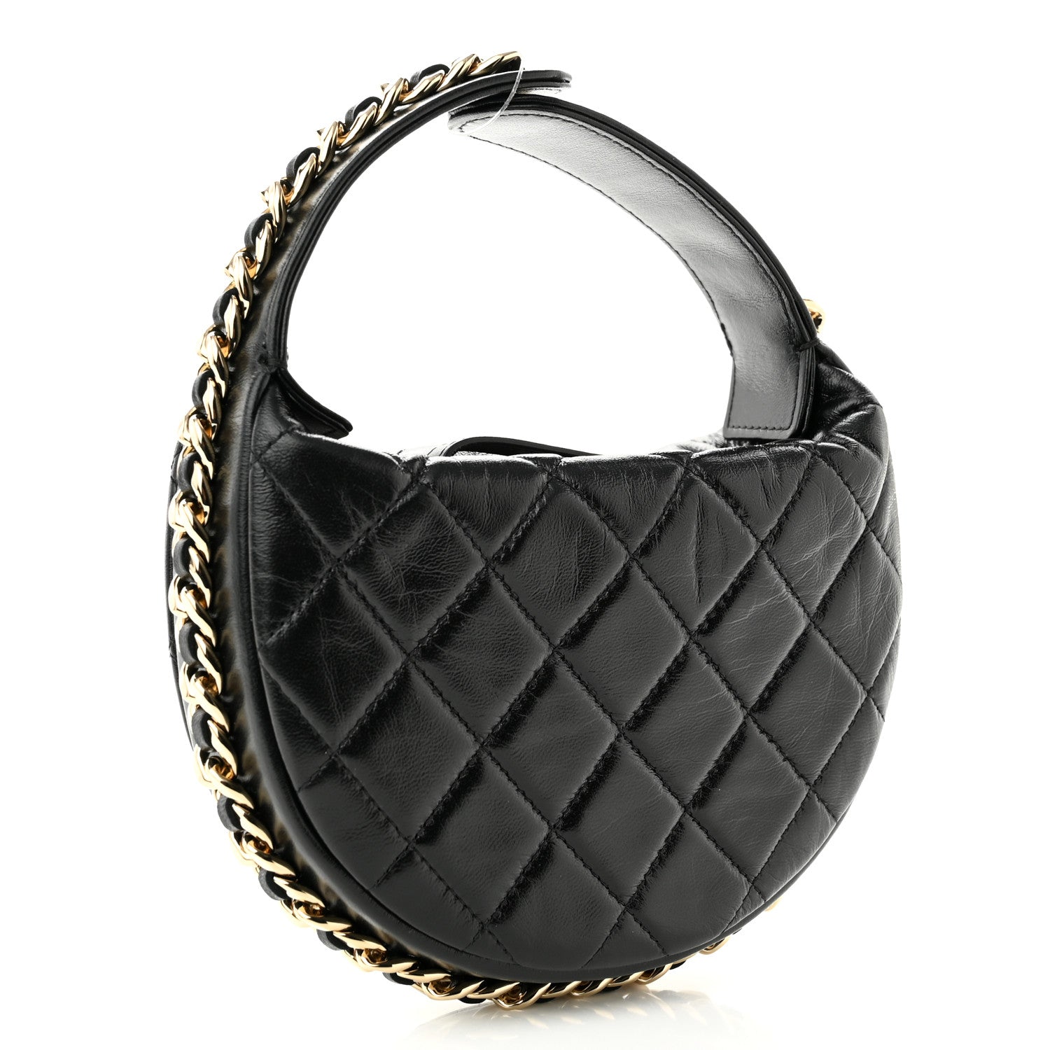 Chanel Quilted Chain Around Pouch Black 3 of 10