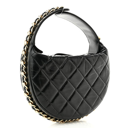 Chanel Quilted Chain Around Pouch Black 3 of 10
