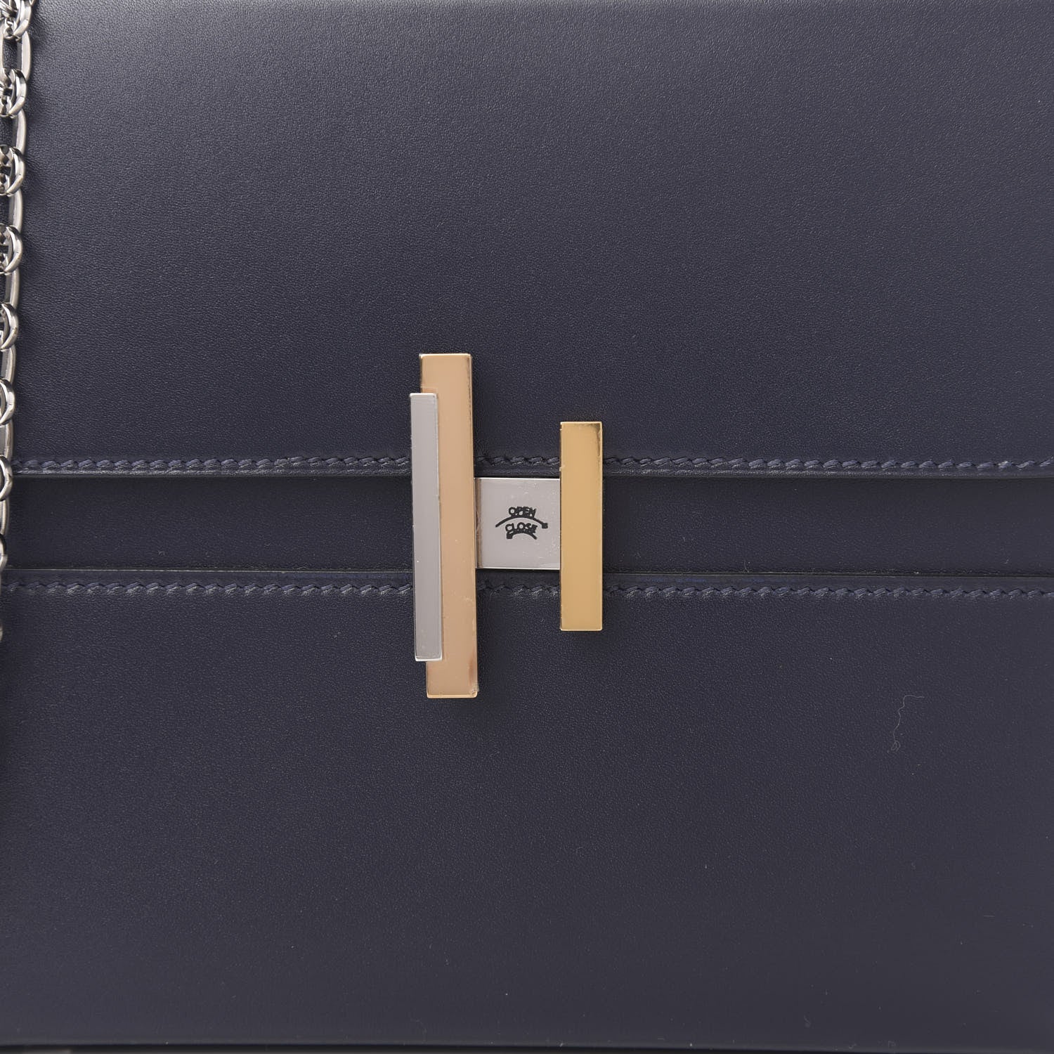 Hermes Villandry Calfskin Cinhetic Boxy Top Handle Bag Bleu Nuit 12 of 12
