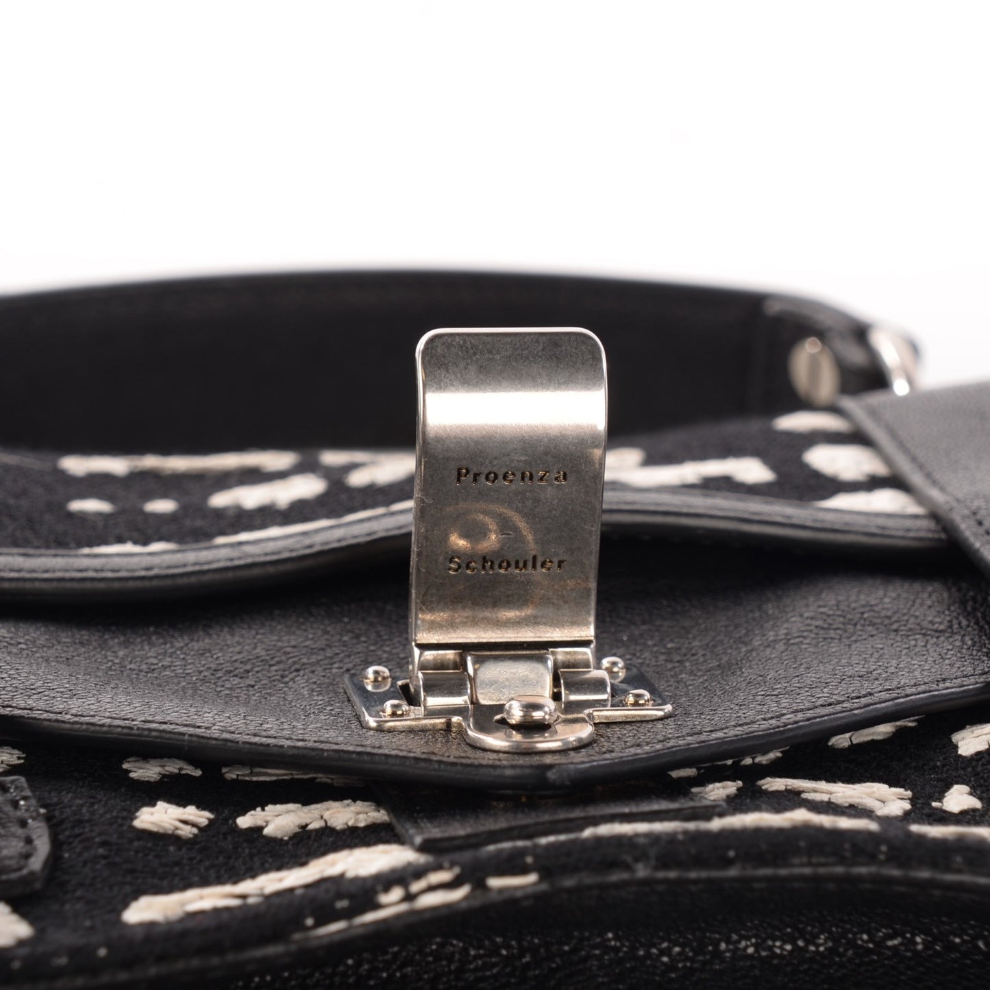 Jacquard Woodblock PS1 Tiny Satchel Black White