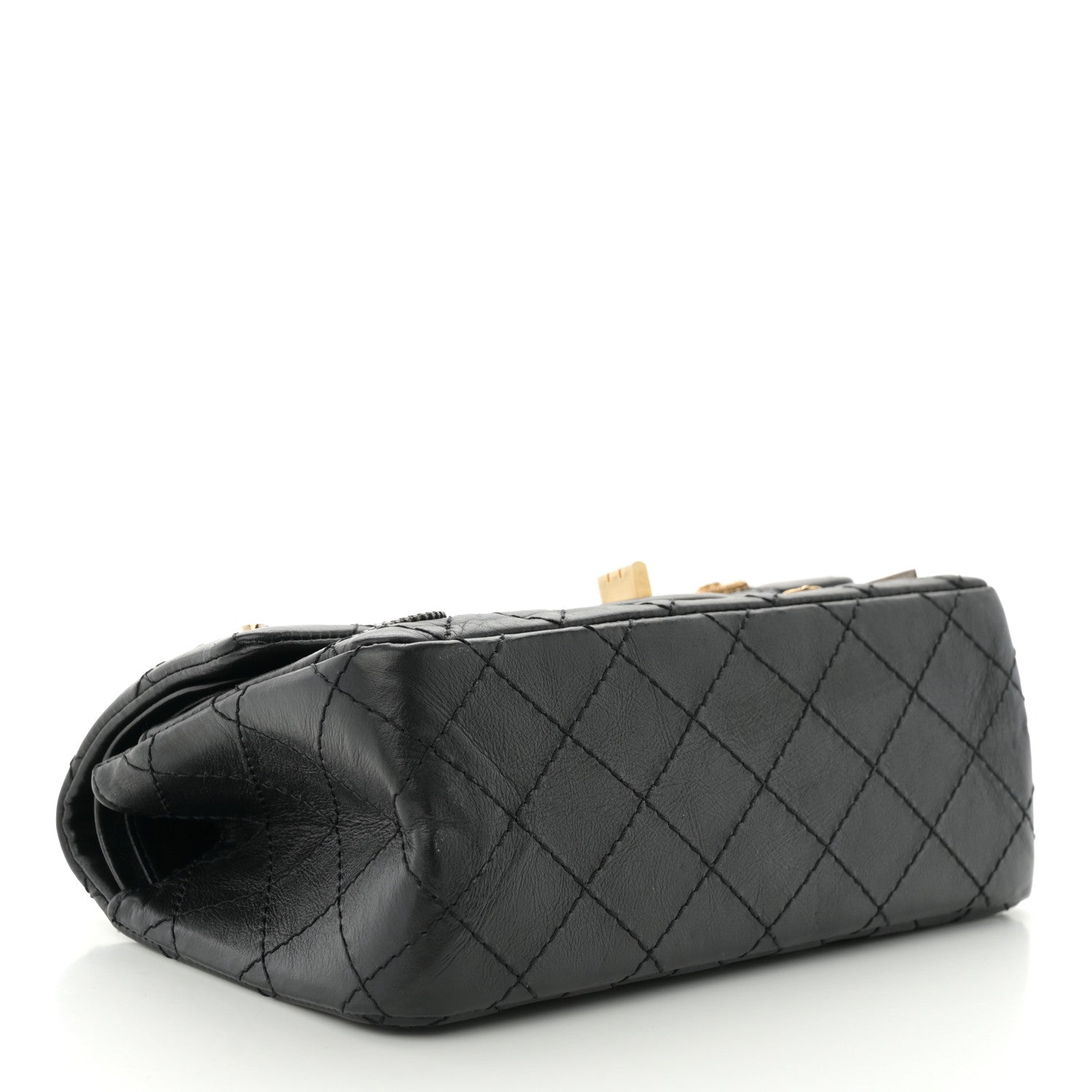 Chanel Aged Calfskin Quilted Casino 2.55 Reissue Mini Flap  Black 4 of 10