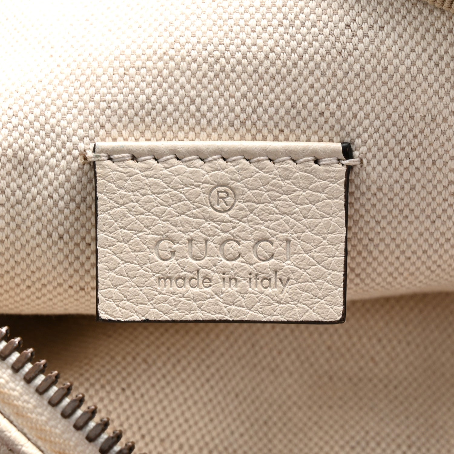 Gucci Grained Calfskin Logo Belt Bag White 6 of 10