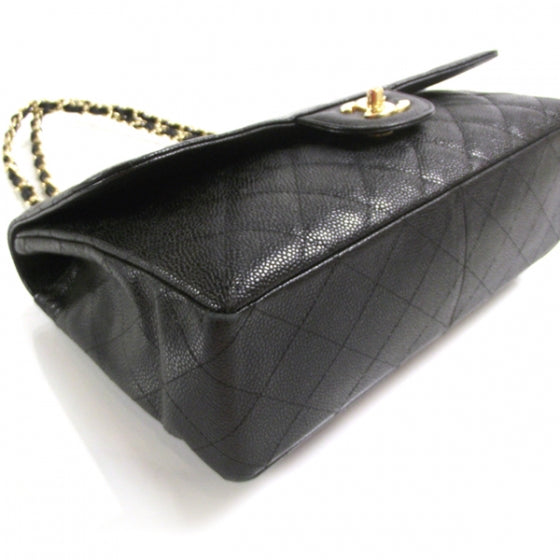 Caviar Jumbo Flap Black