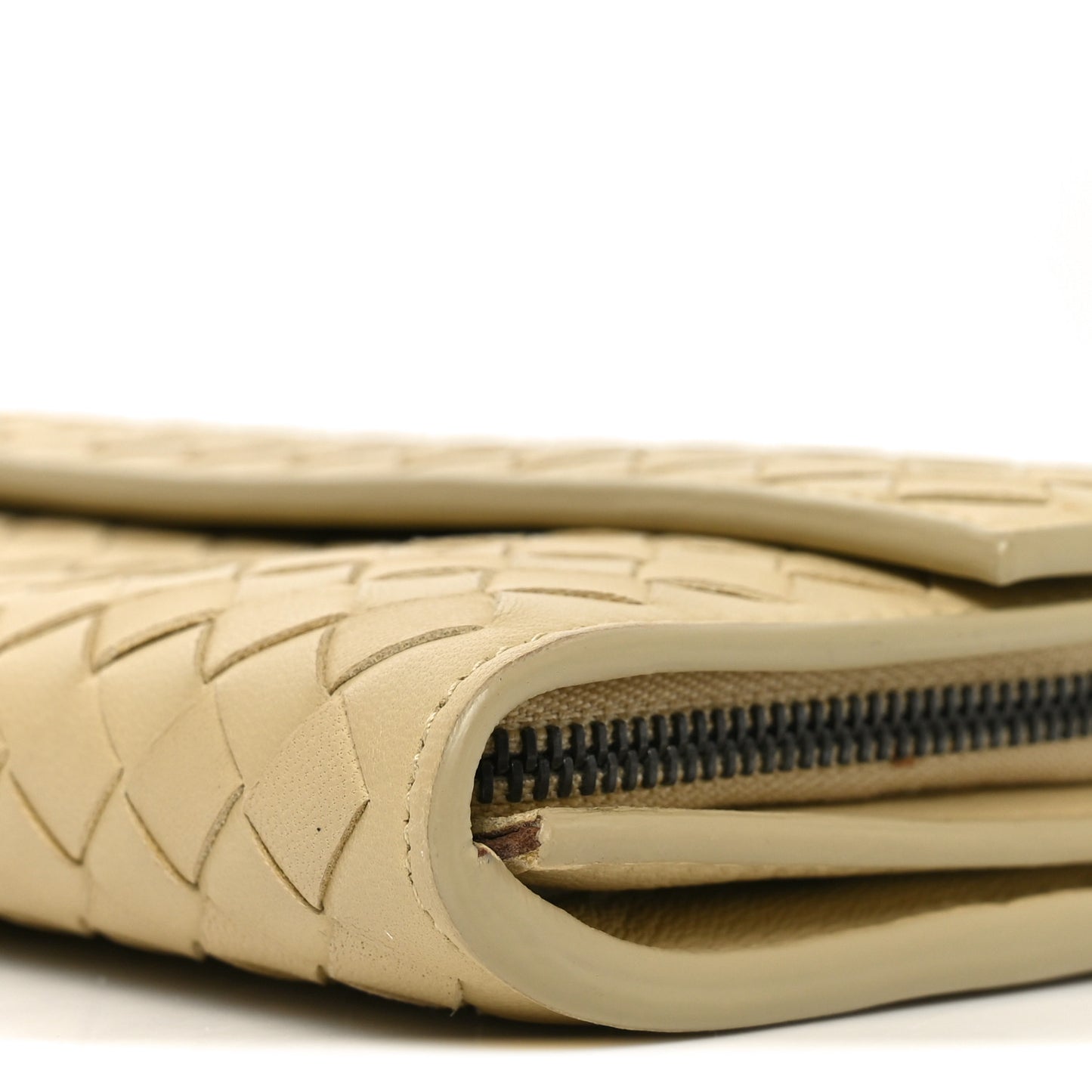 Nappa Intrecciato Continental Flap Wallet New Sand