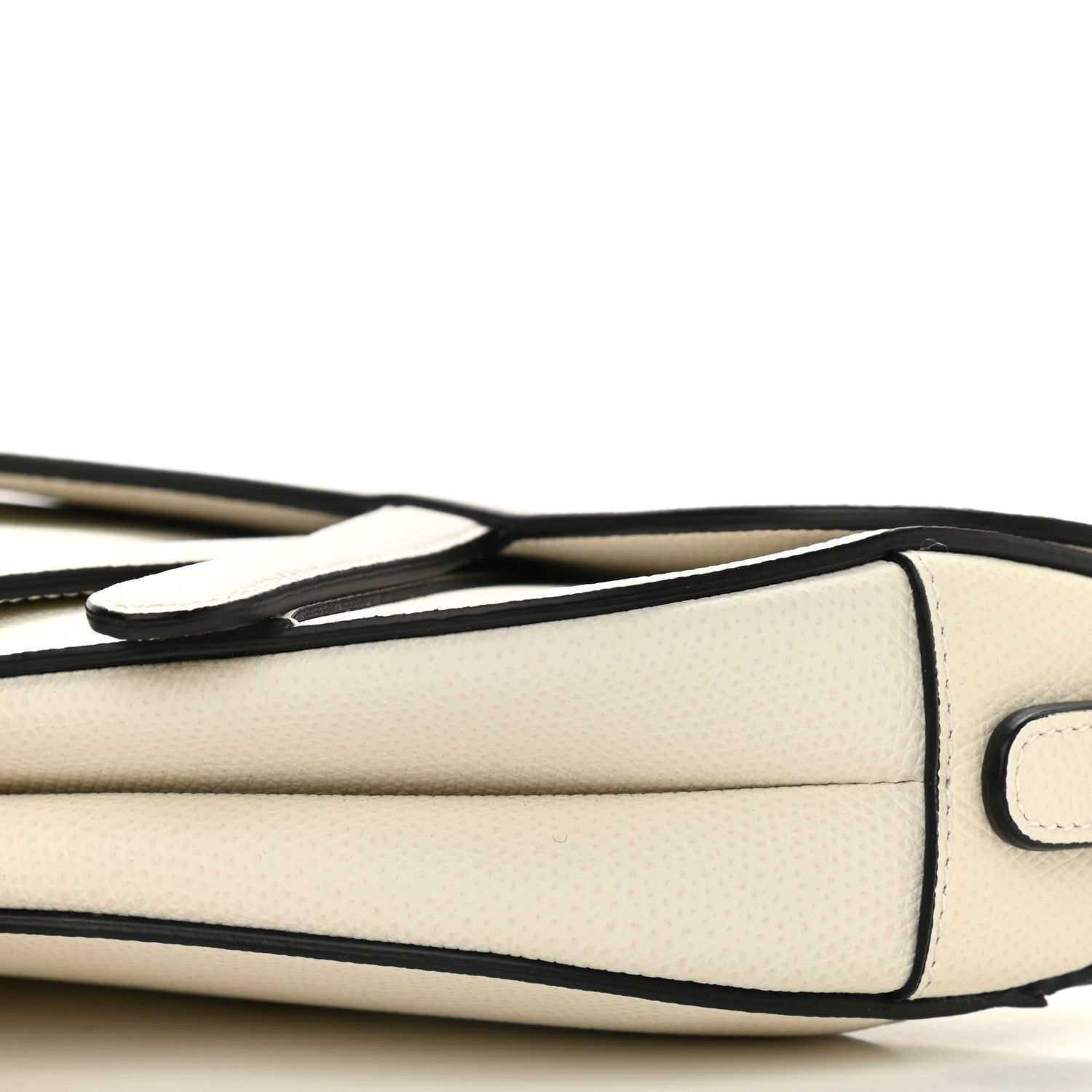 Christian Dior Grained Calfskin Mini Saddle Bag White 9 of 12