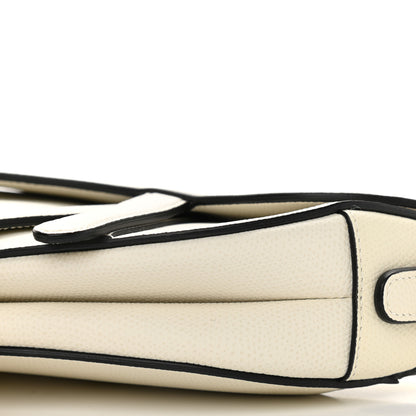 Christian Dior Grained Calfskin Mini Saddle Bag White 9 of 12