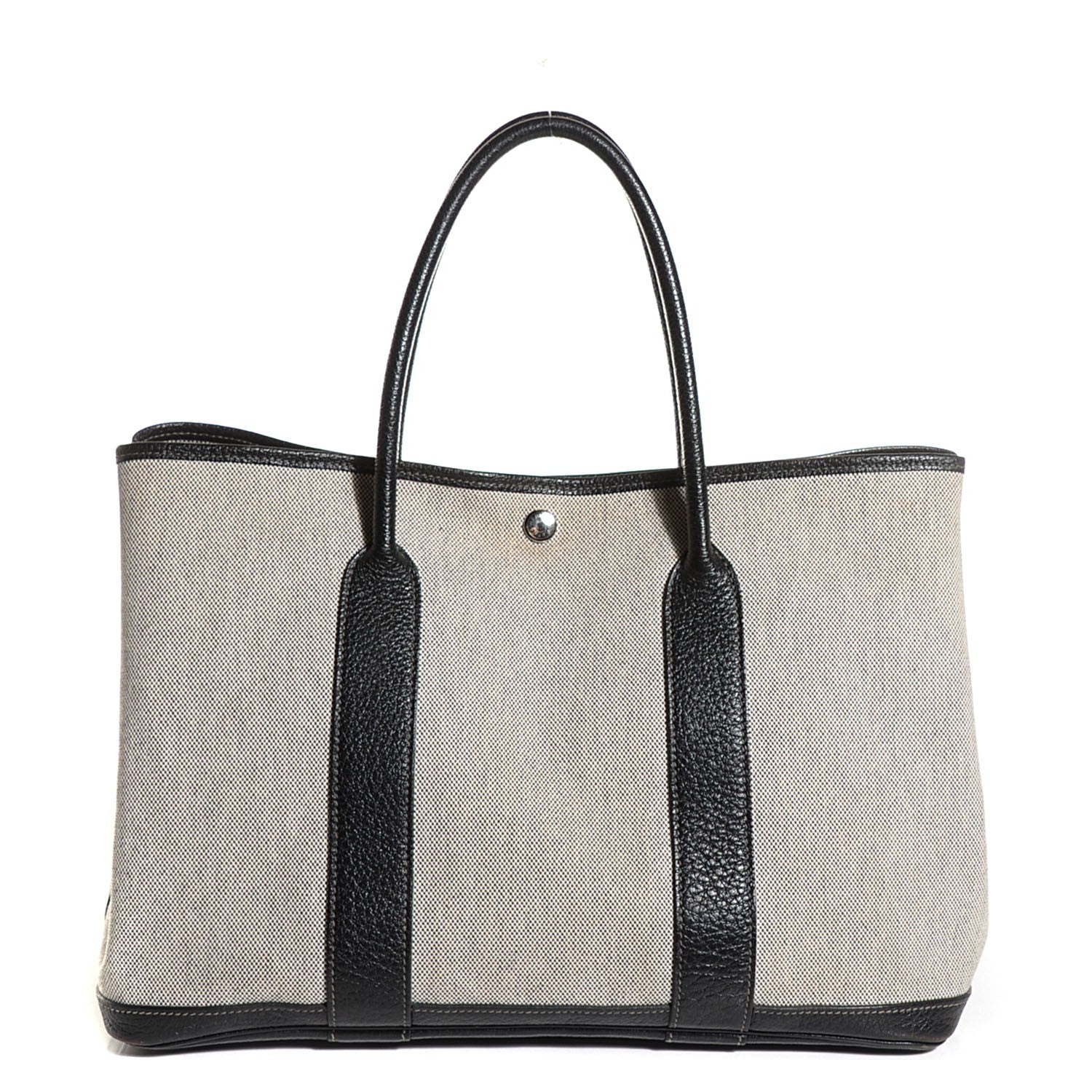 Hermes Buffle Skipper Toile Garden Party 36 MM Tote Black 1 of 9