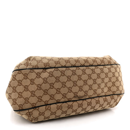 Gucci Monogram Large New Ladies Web Hobo Dark Brown 4 of 12