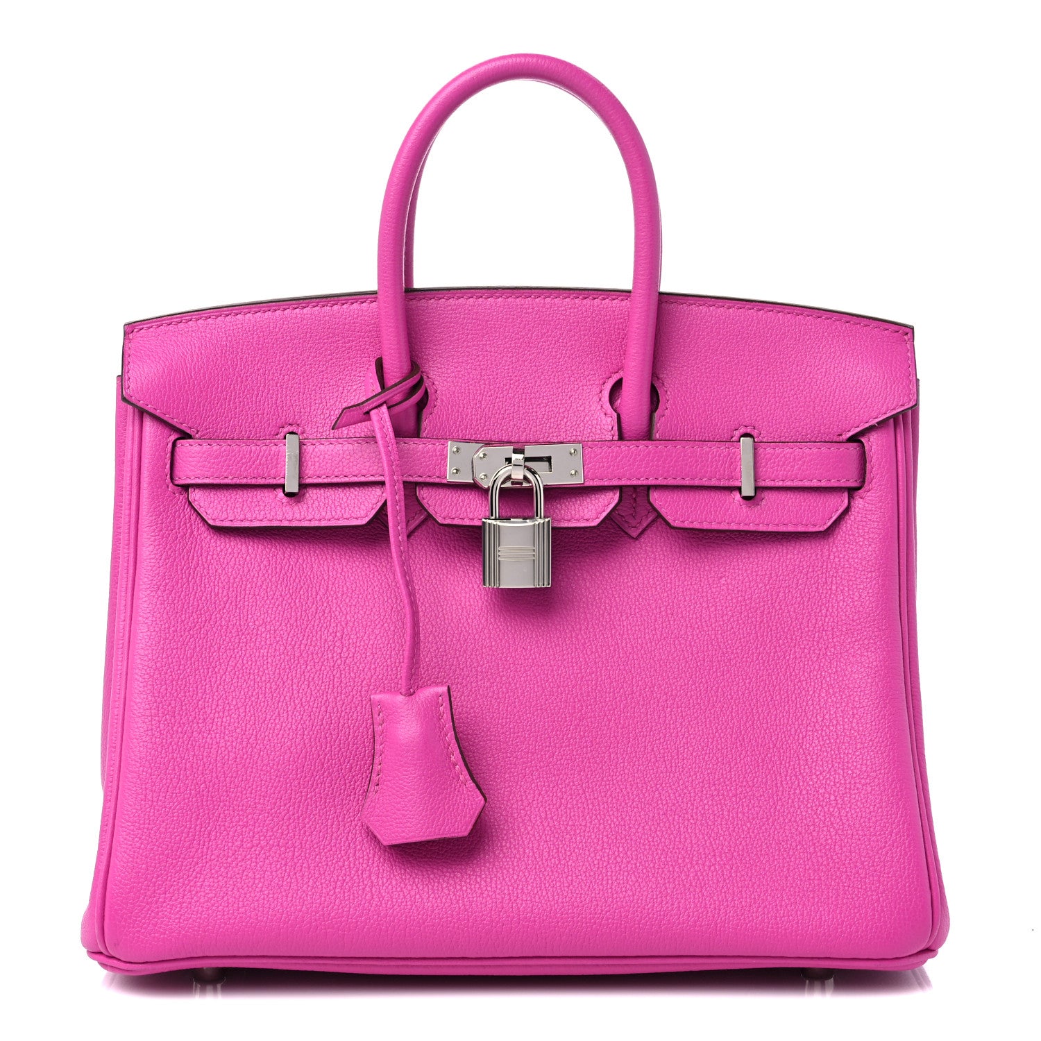 Hermes Taurillon Novillo Verso Birkin 25 Magnolia Rouge Casaque 1 of 11