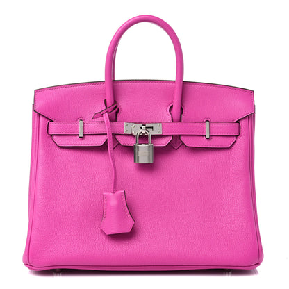 Hermes Taurillon Novillo Verso Birkin 25 Magnolia Rouge Casaque 1 of 11