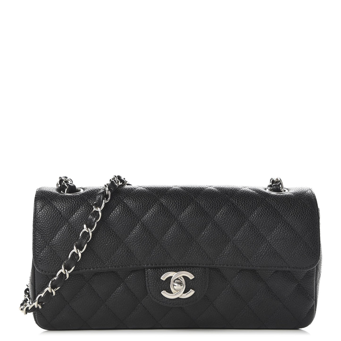 Caviar Quilted East West Flap Black