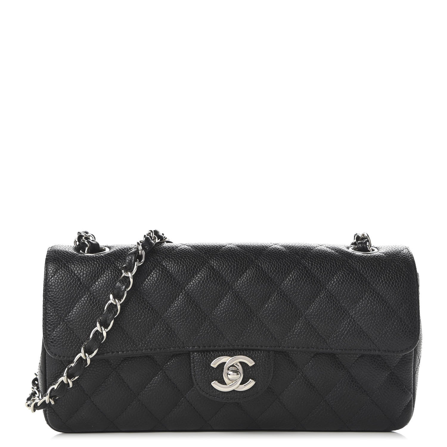 Chanel Caviar Quilted East West Flap Black 1 of 10