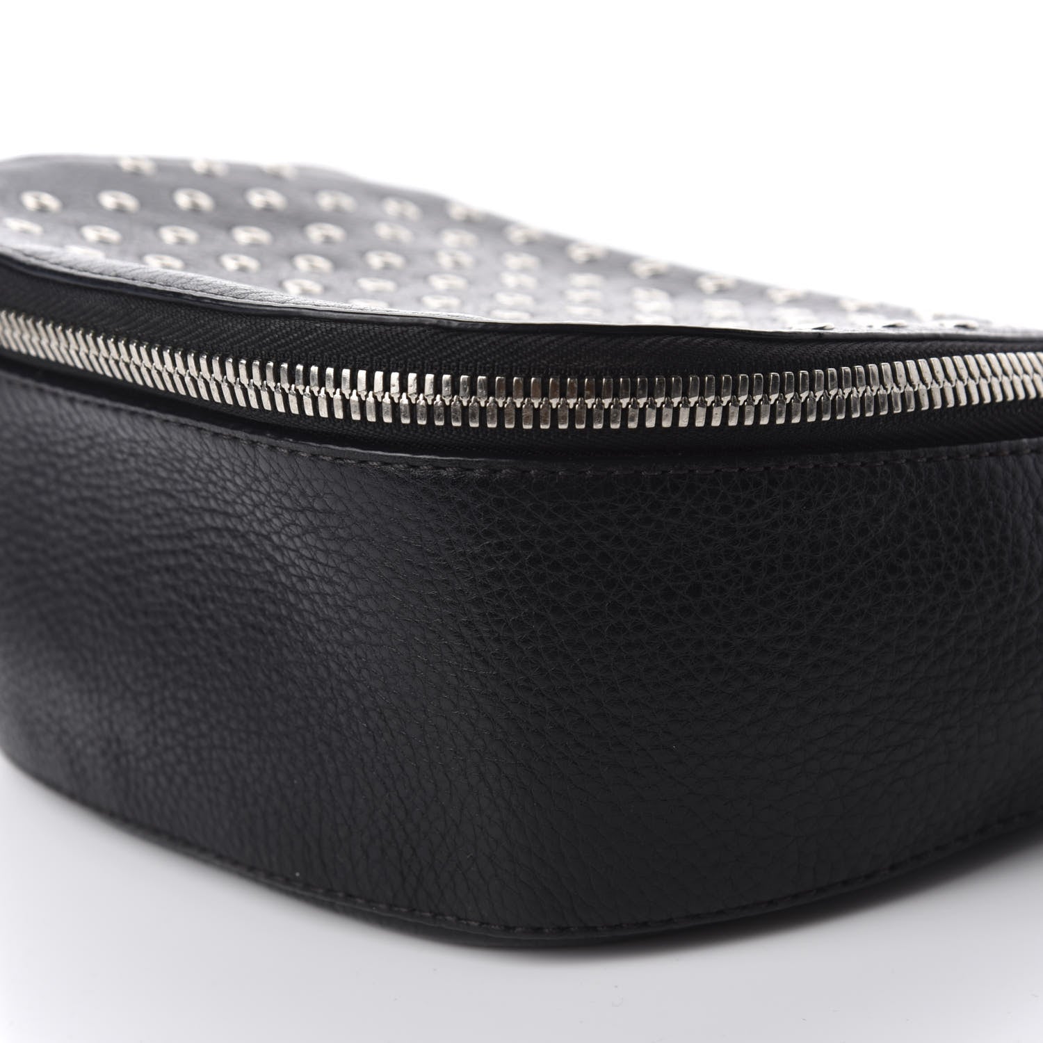 Burberry Grained Calfskin Eyelet Small Zip Crossbody Bag Black 7 of 11