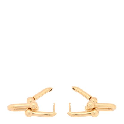 Tiffany 18K Yellow Gold Medium HardWear Link Earrings 3 of 5