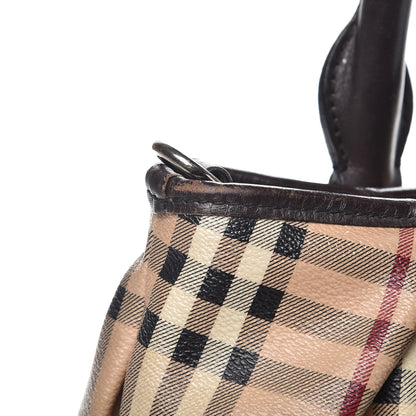 Burberry Haymarket Check Medium Heathcliff Tote Chocolate 23 of 23