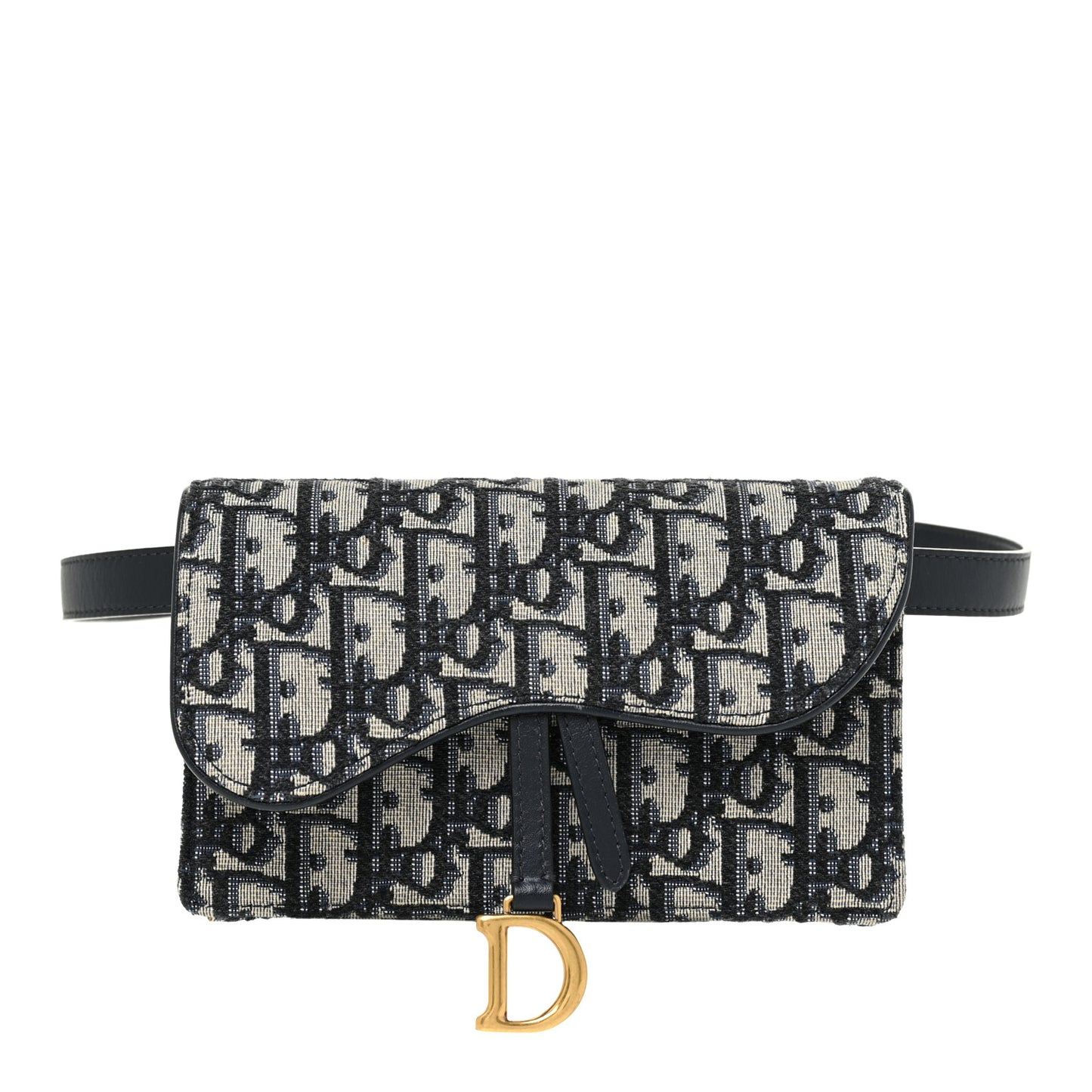 Oblique Saddle Belt Bag Blue