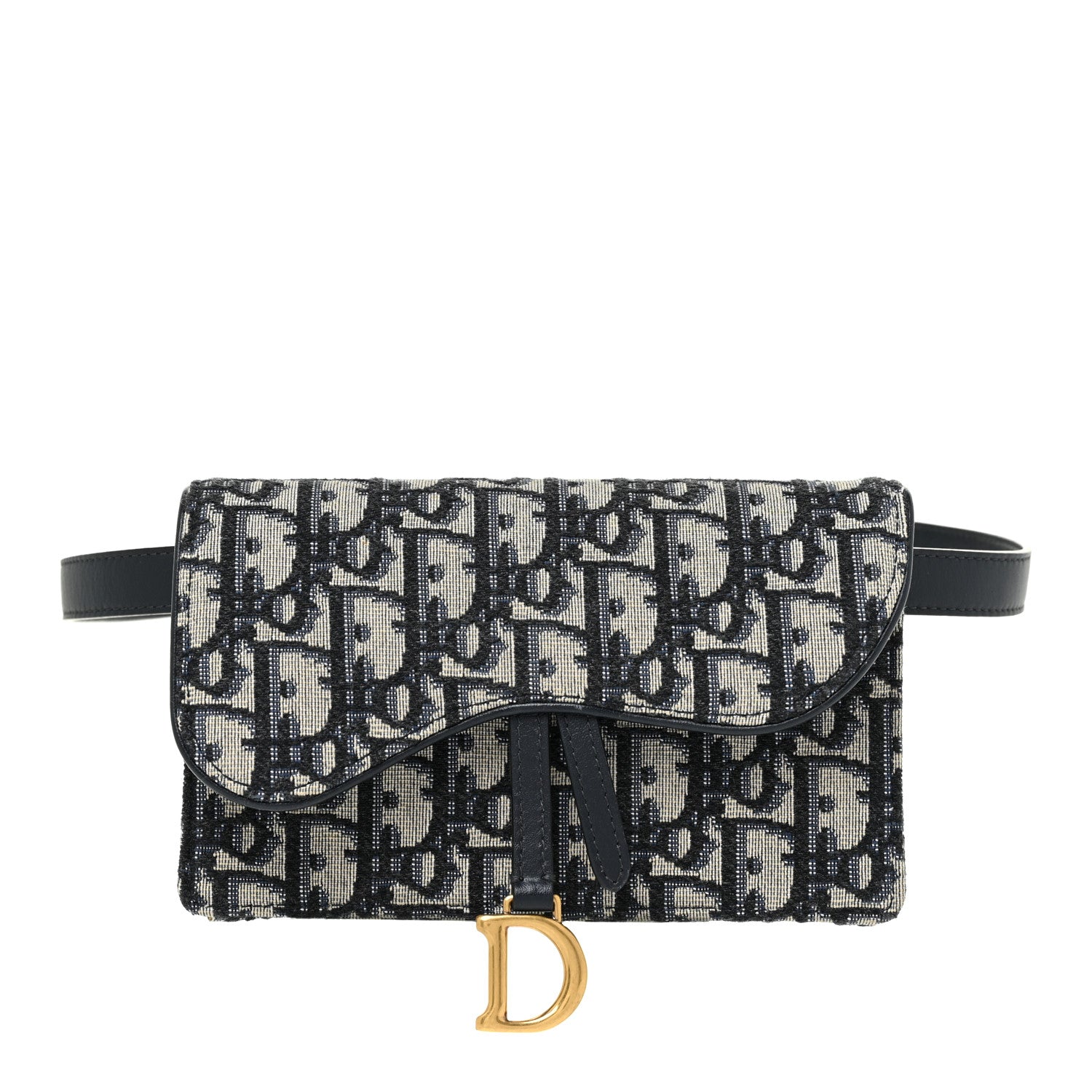 Christian Dior Oblique Saddle Belt Bag Blue 1 of 8