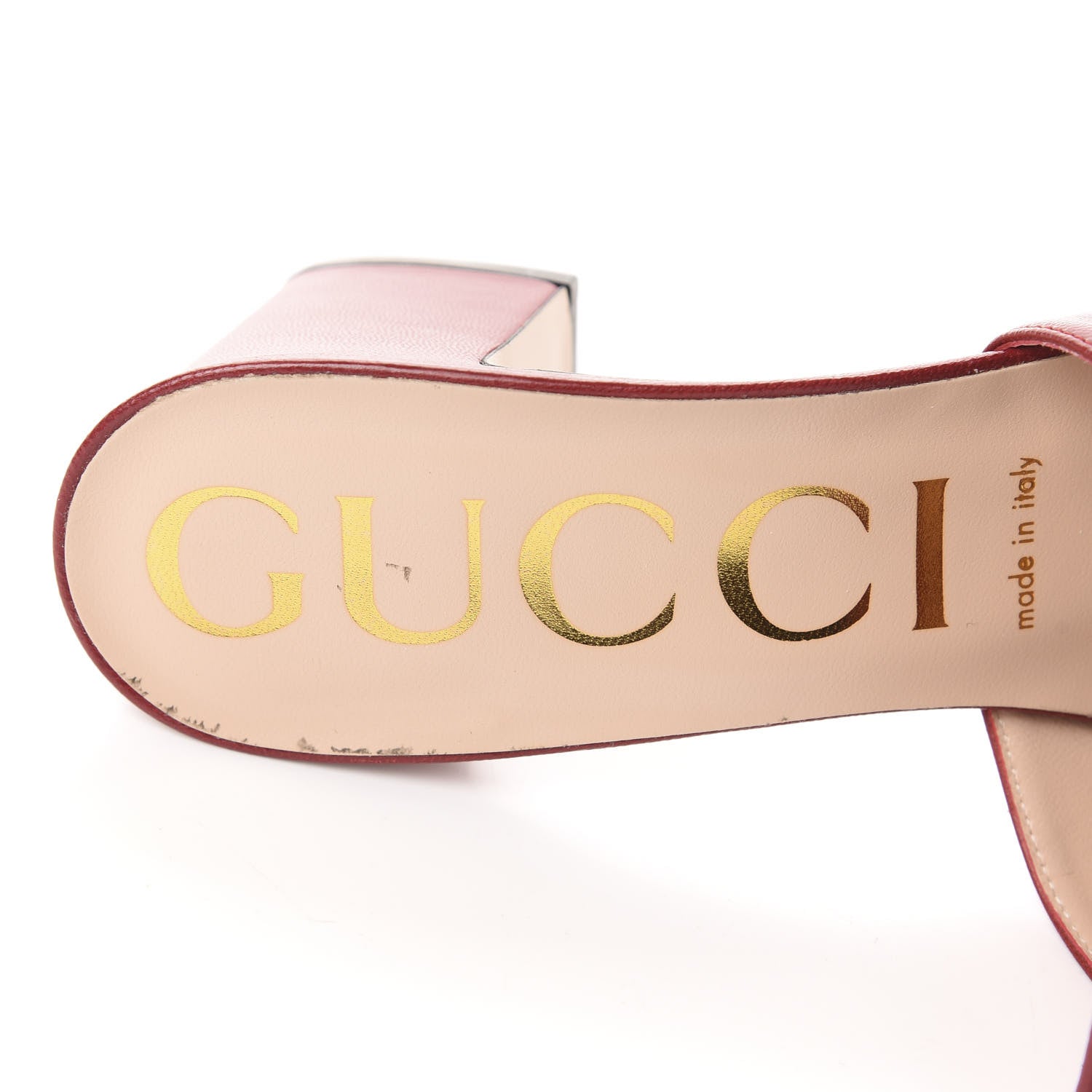 Gucci Malaga Kid Crystal Square G Madelyn Mules 39.5 Romantic Cerise 7 of 9
