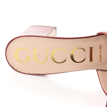 Gucci Malaga Kid Crystal Square G Madelyn Mules 39.5 Romantic Cerise 7 of 9