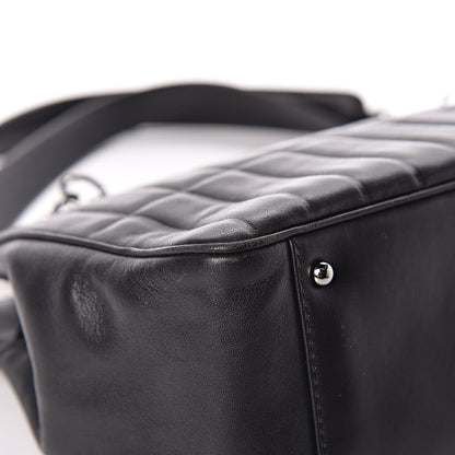 Chanel Calfskin Vertical Quilted Lax East West Shoulder Bag Black 11 of 12