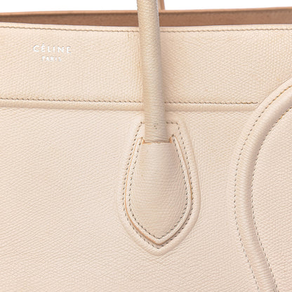 Celine Grained Calfskin Medium Phantom Luggage Cream 18 of 39