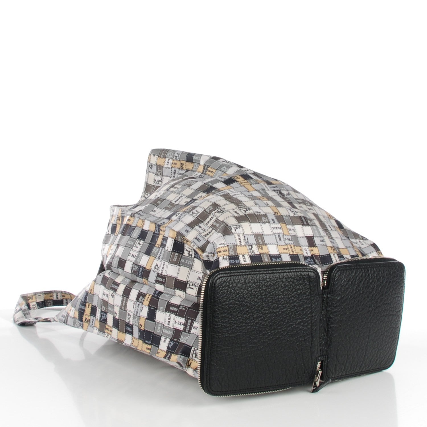 Hermes Silky Pop Bolduc Au Carre Shopper Tote Black 4 of 8