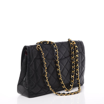 Chanel Lambskin Quilted Medium Double Flap Black 3 of 16