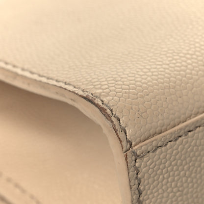 Saint Laurent Grain De Poudre Small Monogram Kate Satchel Nude Powder 10 of 17