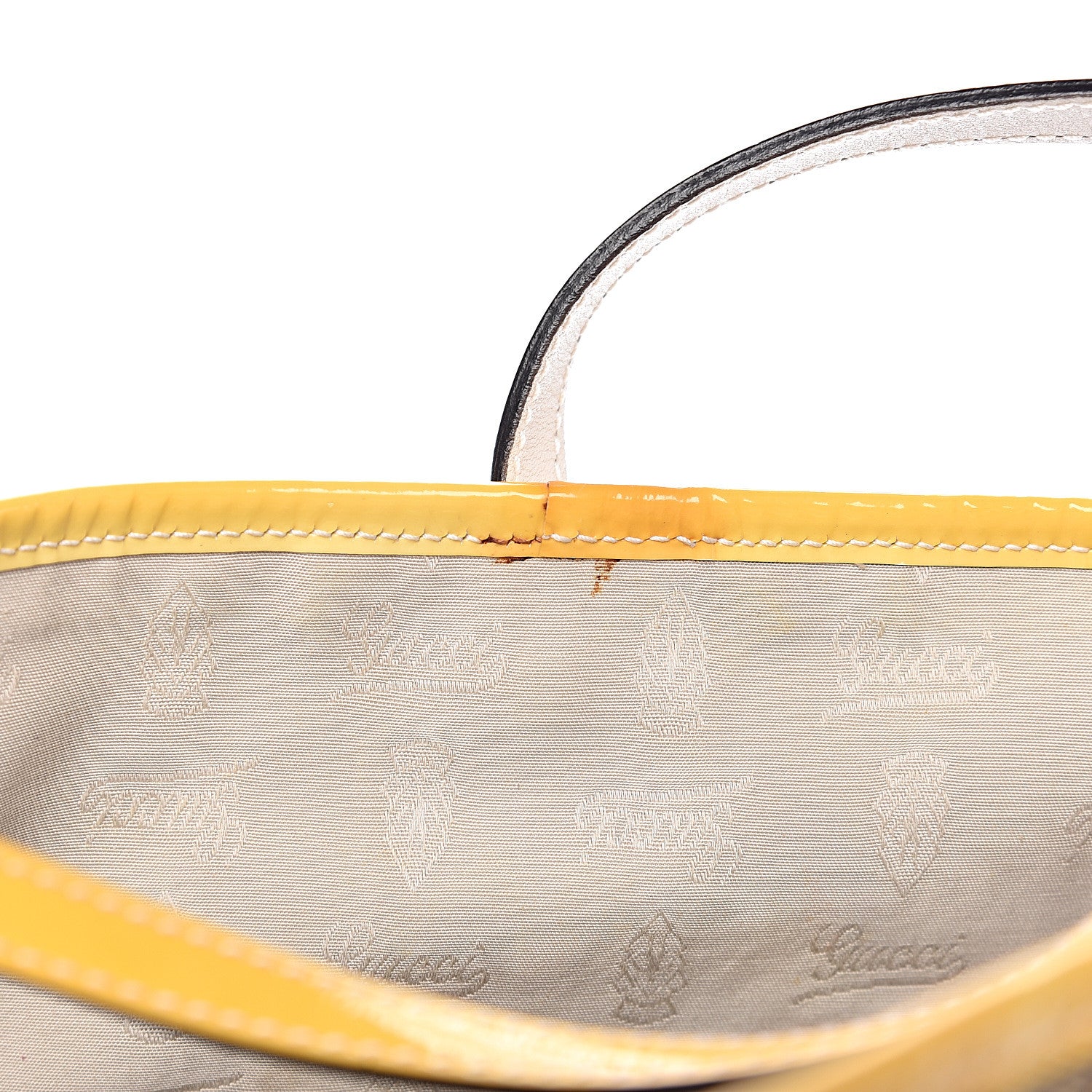 Gucci Monogram Web Medium Jolie Tote Yellow 9 of 14