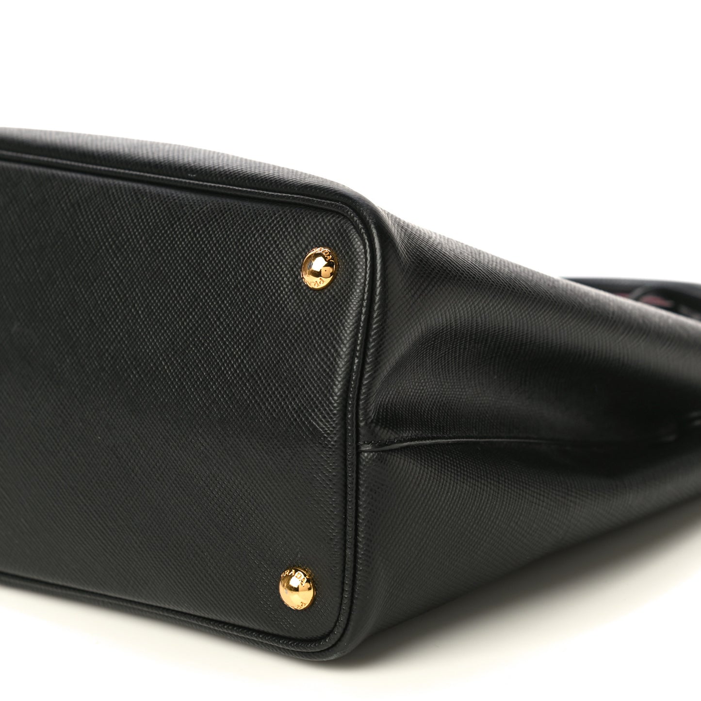 Saffiano Cuir Medium Double Bag Black Fuoco