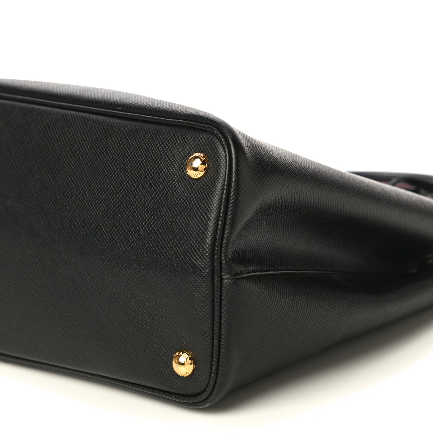 Prada Saffiano Cuir Medium Double Bag Black Fuoco 6 of 9