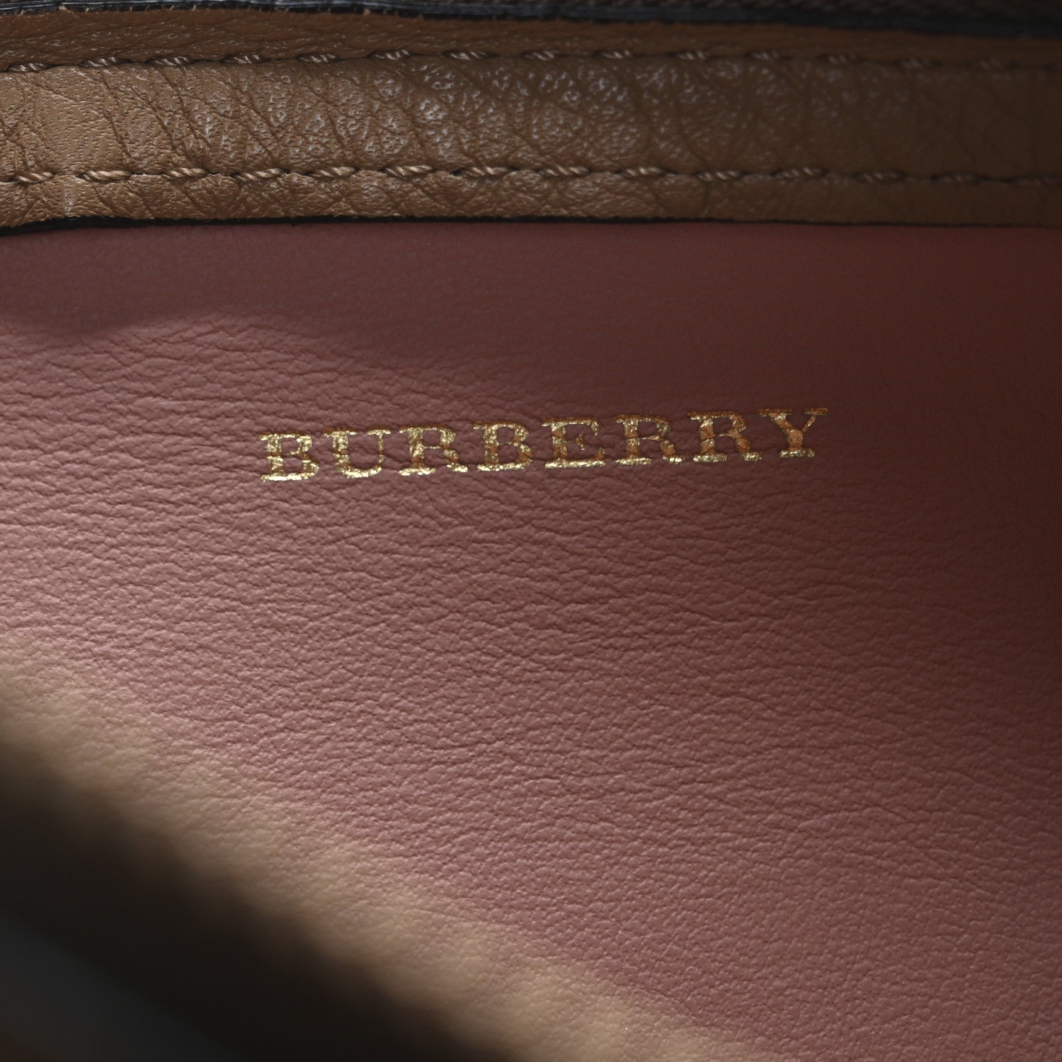 Burberry Grained Calfskin EKD The Barrel Bag Light Camel 6 of 10