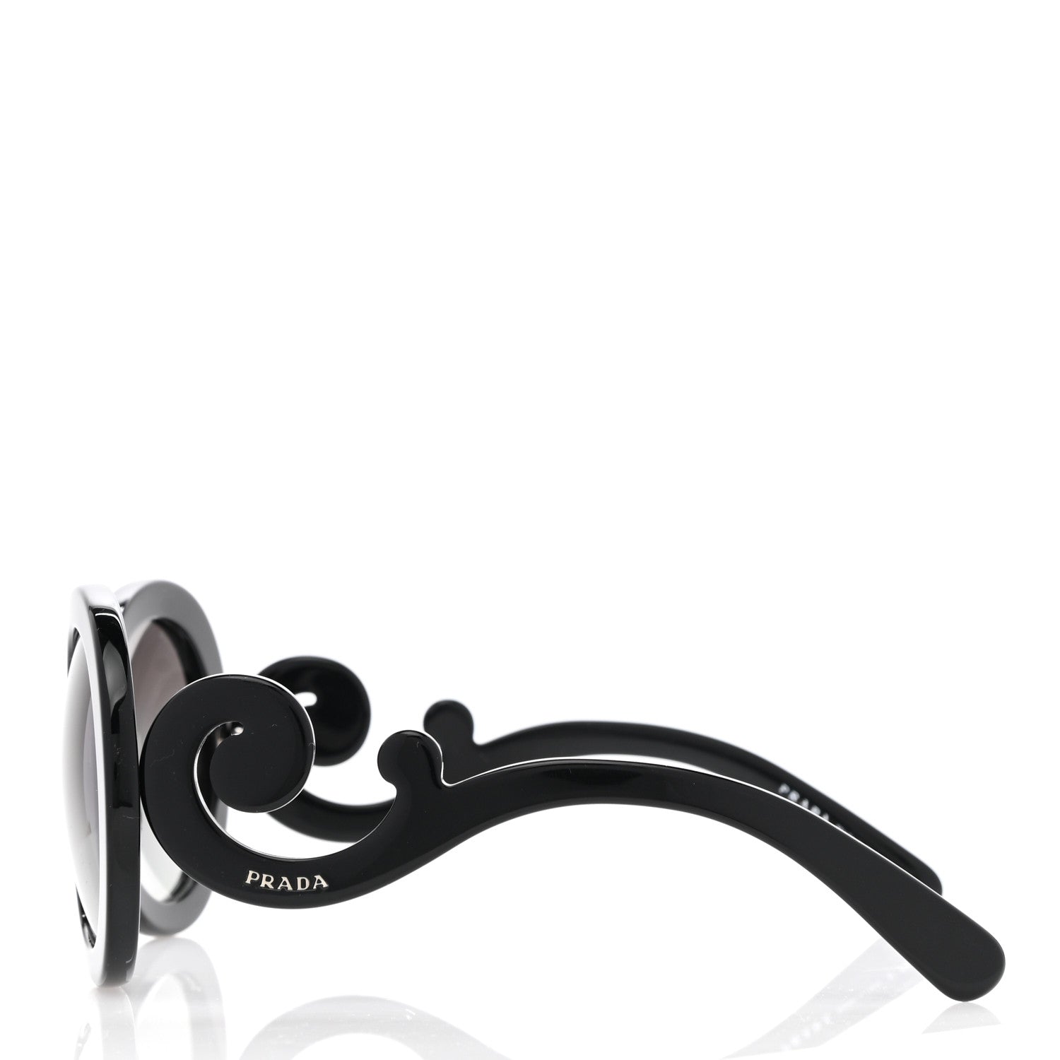 Prada Baroque Sunglasses SPR 27N Black 3 of 8