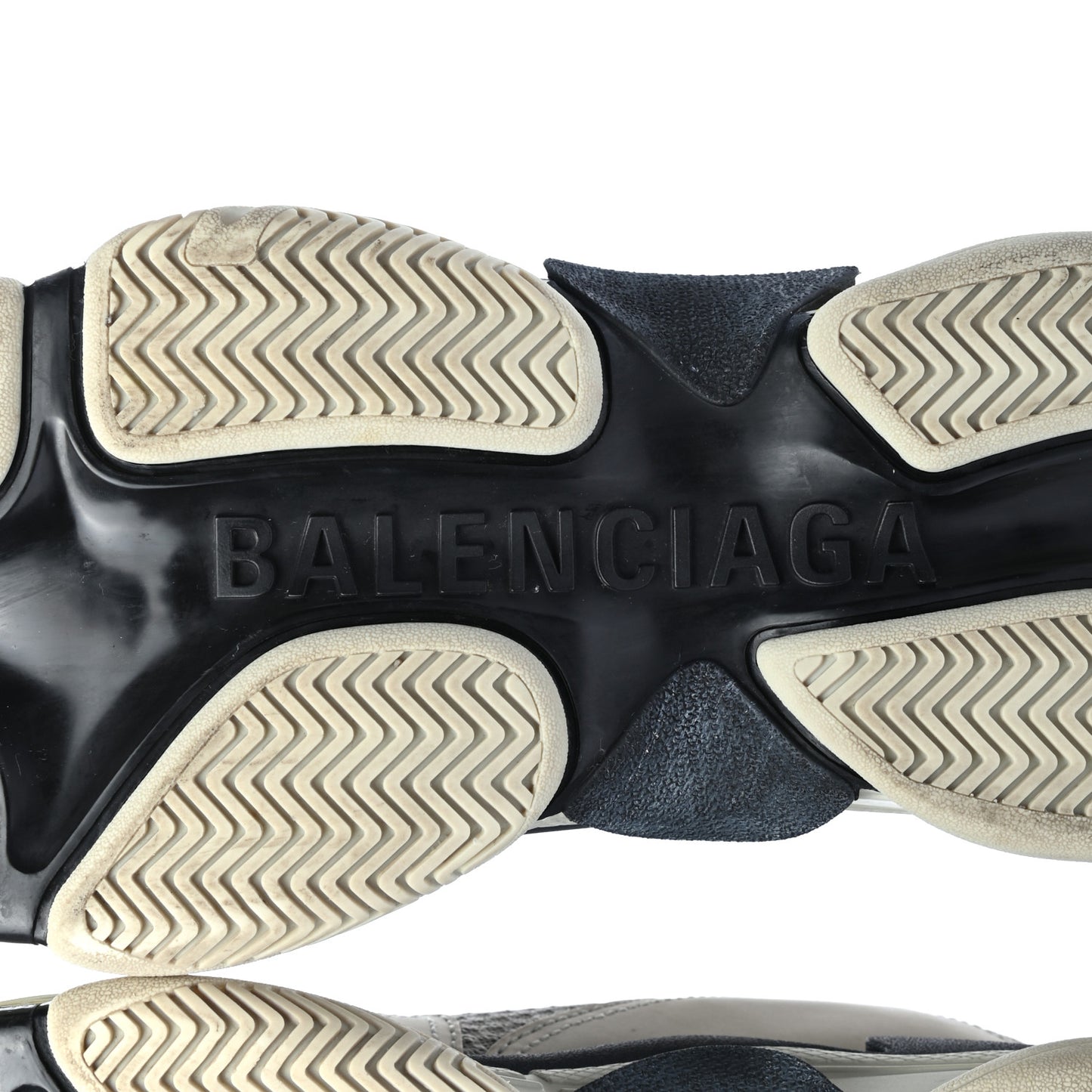 Fabric Mesh Mens Triple S Sneakers 43 Yellow Grey White