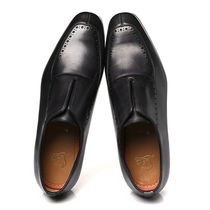 Christian Louboutin Calfskin Mens Lafitte On Flat Loafers 42 Black 5 of 9