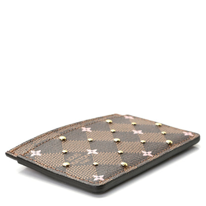 Louis Vuitton Damier Ebene Studded Card Holder 4 of 7