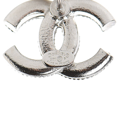 Chanel Crystal CC Earrings Silver 4 of 5