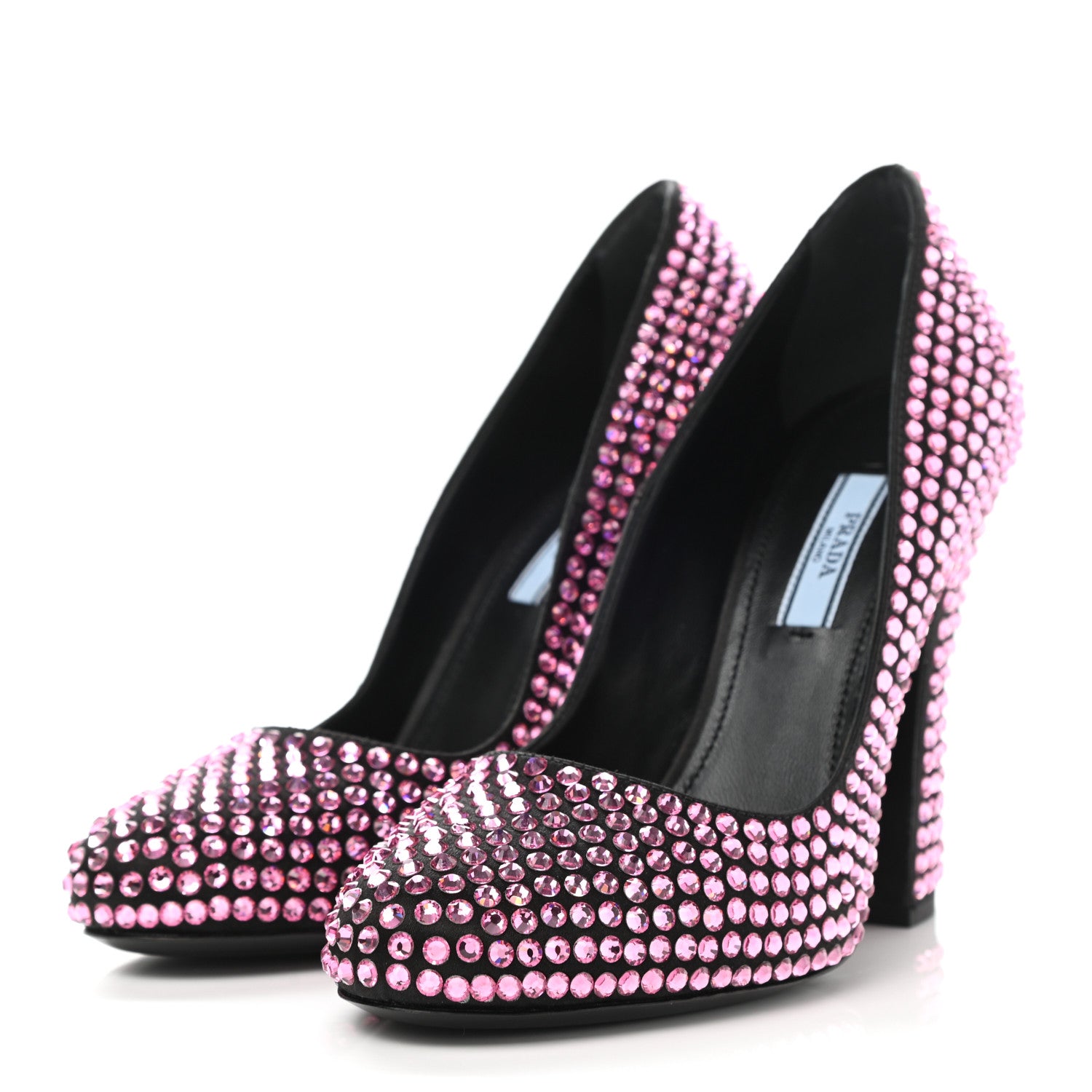 Prada Satin Crystal 105mm Pumps 36 Rosa 3 of 9