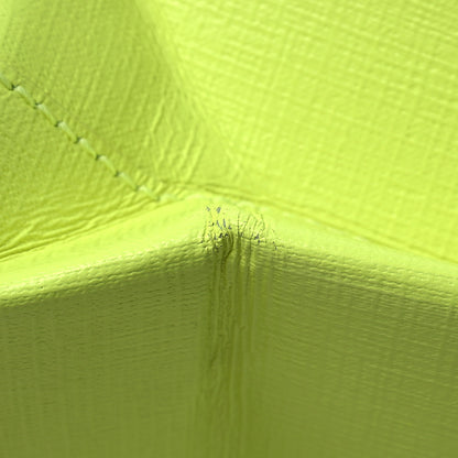 Balenciaga Squared Calfskin Logo Shopping Tote XXS Lime 12 of 13