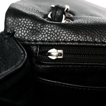 Chanel Washed Caviar Quilted Maxi Single Flap Black 13 of 13