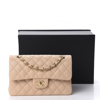 Chanel Lambskin Quilted Small Double Flap Beige 11 of 11
