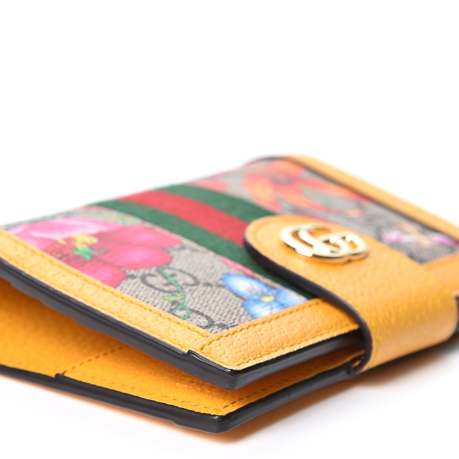 Gucci GG Supreme Monogram Flora Web Ophidia Passport Case Beige Multicolor Crop 7 of 9