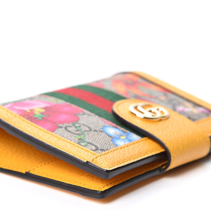 Gucci GG Supreme Monogram Flora Web Ophidia Passport Case Beige Multicolor Crop 7 of 9