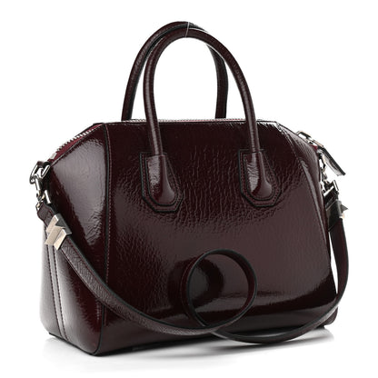 Givenchy Crinkled Patent Calfskin Small Antigona Aubergine 3 of 11