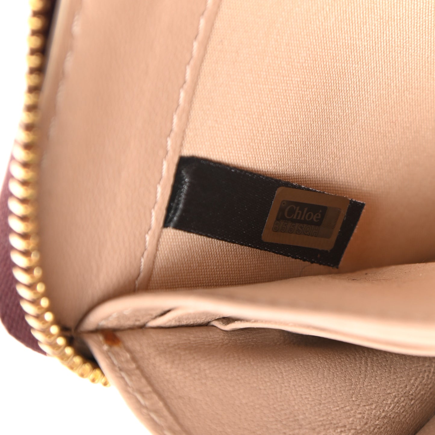 Grained Calfskin Marcie Long Zip Around Wallet Dark Velvet