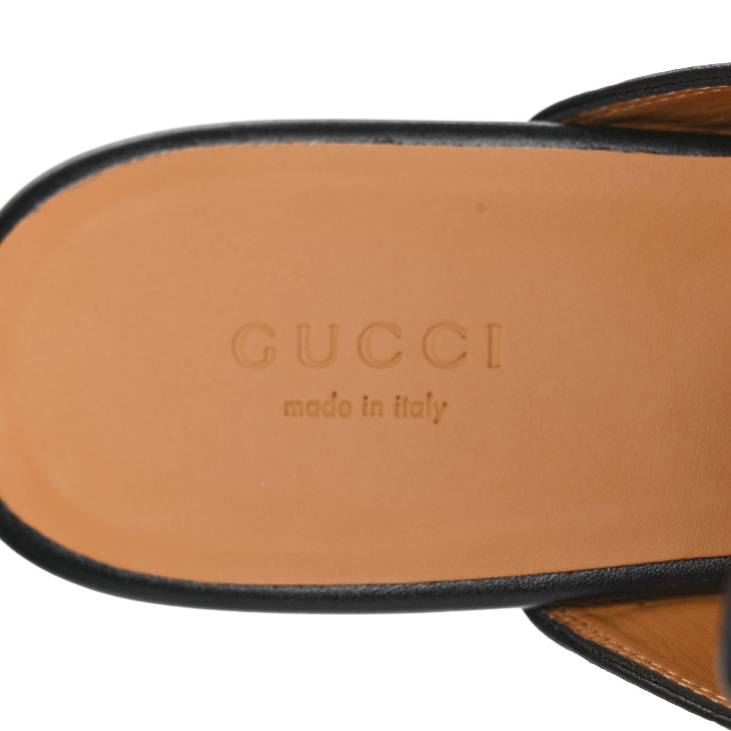 Glamour Calfskin Guccissima Womens Princetown Slippers 37 Black