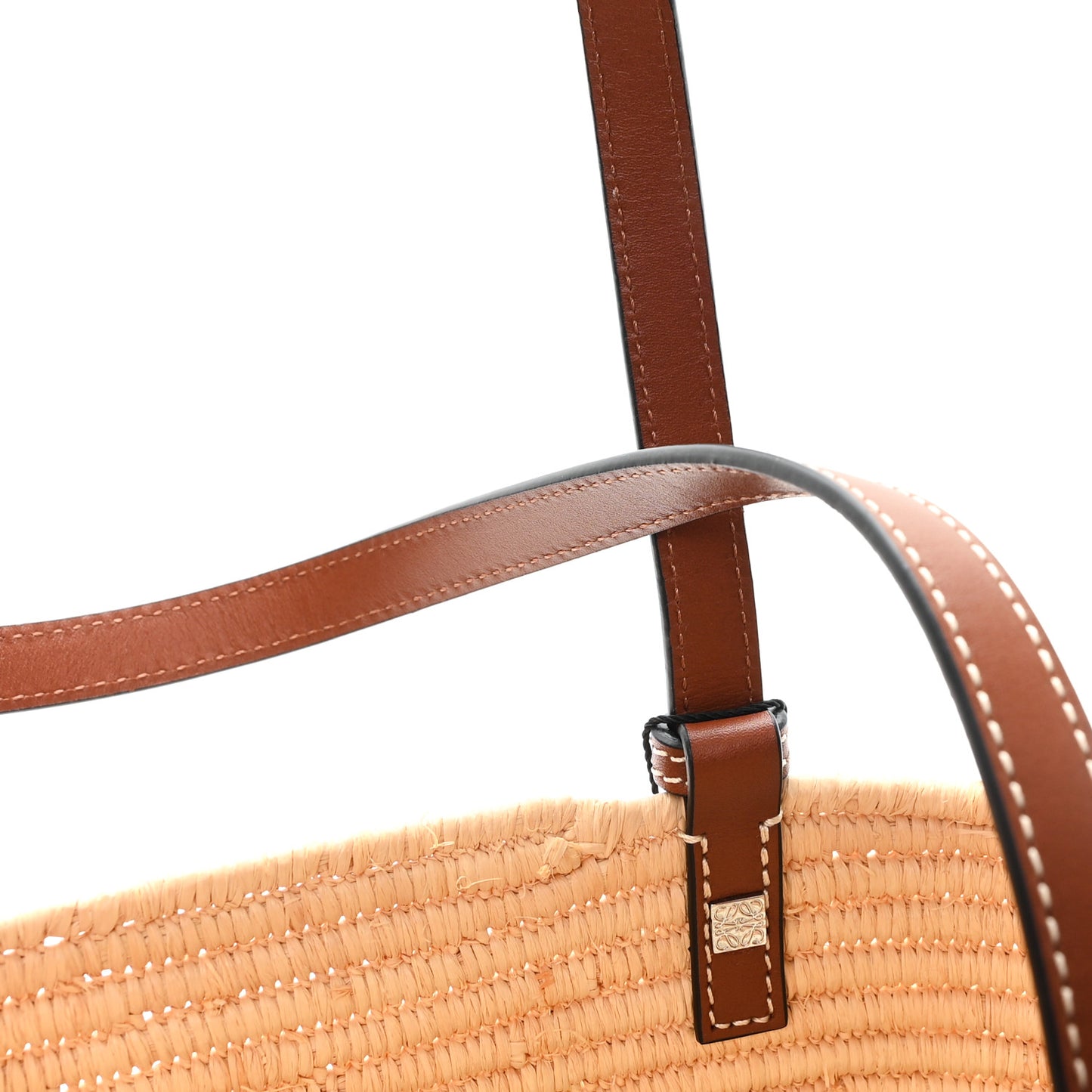 Raffia Small Square Basket Tote Bag Natural Tan