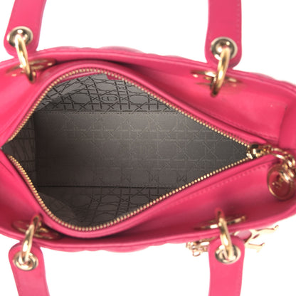Christian Dior Lambskin Cannage Medium Lady Dior Pink 5 of 16